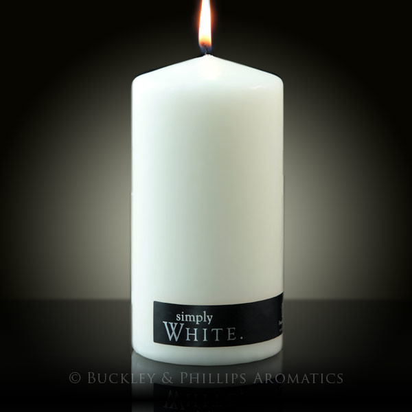 Candle - Simply Pillar - White Large